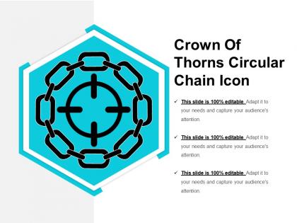 Crown of thorns circular chain icon