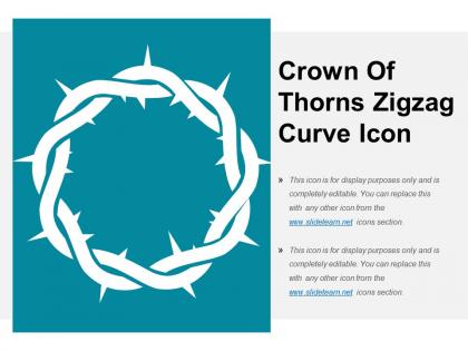 Crown of thorns zigzag curve icon
