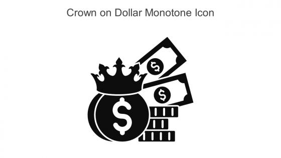 Crown On Dollar Monotone Icon In Powerpoint Pptx Png And Editable Eps Format