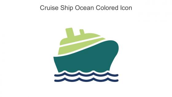 Cruise Ship Ocean Colored Icon In Powerpoint Pptx Png And Editable Eps Format