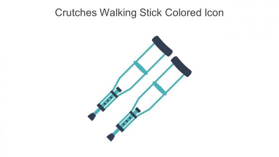 Crutches Walking Stick Colored Icon In Powerpoint Pptx Png And Editable Eps Format