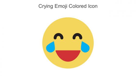 Crying Emoji Colored Icon in powerpoint pptx png and editable eps format