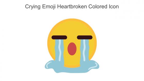Crying Emoji Heartbroken Colored Icon In Powerpoint Pptx Png And Editable Eps Format