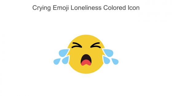 Crying Emoji Loneliness Colored Icon In Powerpoint Pptx Png And Editable Eps Format