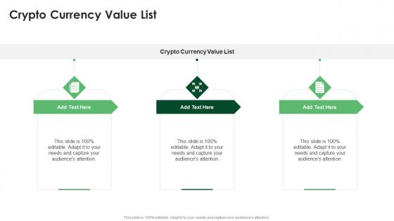 Crypto Currency Value List In Powerpoint And Google Slides Cpb