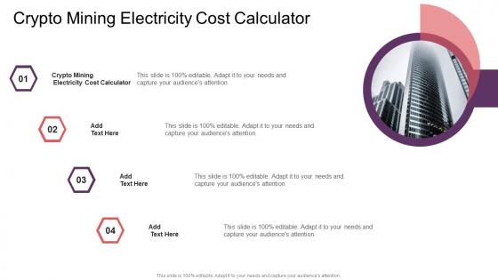 Crypto Mining Electricity Cost Calculator In Powerpoint And Google Slides Cpb