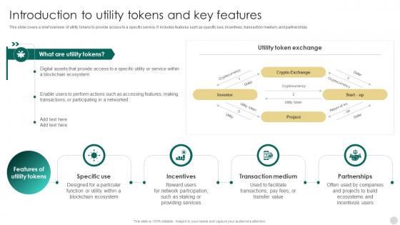 Crypto Tokens Unlocking Introduction To Utility Tokens And Key Features BCT SS