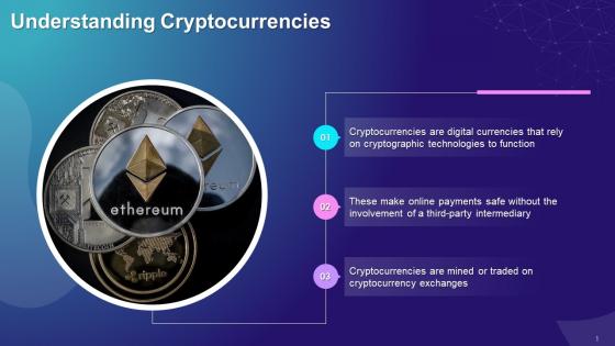 Cryptocurrencies As Digital Currencies Based On Cryptographic Technology Training Ppt
