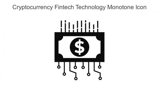 Cryptocurrency Fintech Technology Monotone Icon In Powerpoint Pptx Png And Editable Eps Format