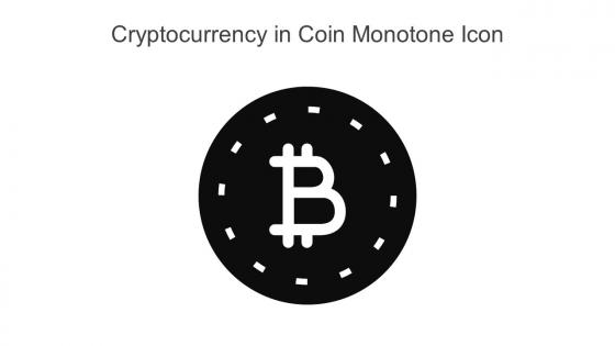 Cryptocurrency In Coin Monotone Icon In Powerpoint Pptx Png And Editable Eps Format