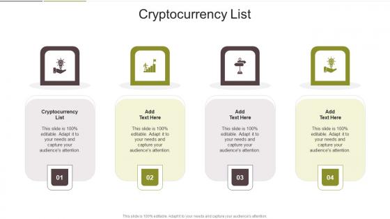 Cryptocurrency List In Powerpoint And Google Slides Cpb