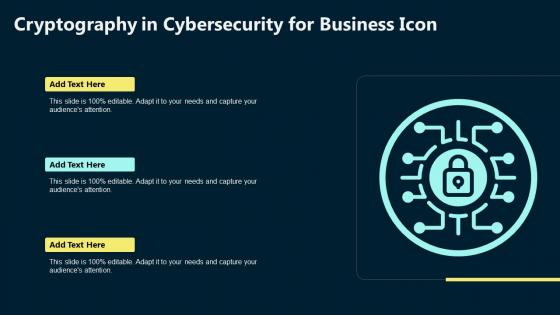 Cryptography In Cybersecurity For Business Icon