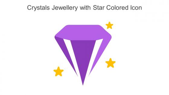 Crystals Jewellery With Star Colored Icon In Powerpoint Pptx Png And Editable Eps Format