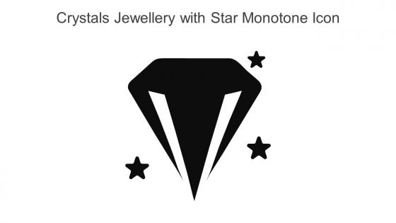 Crystals Jewellery With Star Monotone Icon In Powerpoint Pptx Png And Editable Eps Format