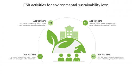 CSR Activities For Environmental Sustainability Icon
