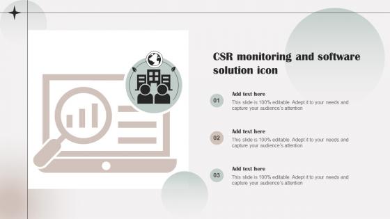 CSR Monitoring And Software Solution Icon