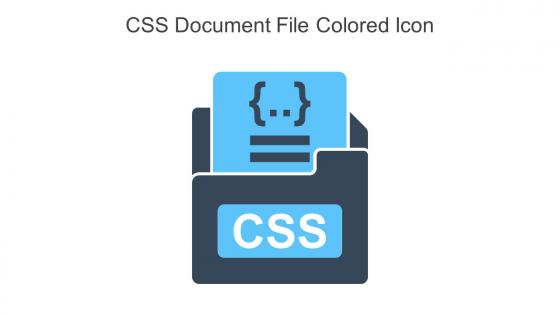 CSS Document File Colored Icon In Powerpoint Pptx Png And Editable Eps Format