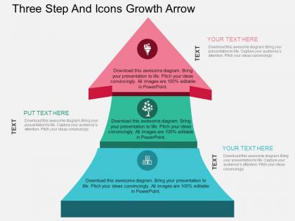 Three Step Growth - SlideTeam