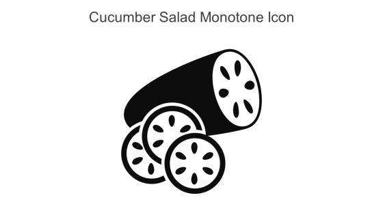 Cucumber Salad Monotone Icon In Powerpoint Pptx Png And Editable Eps Format