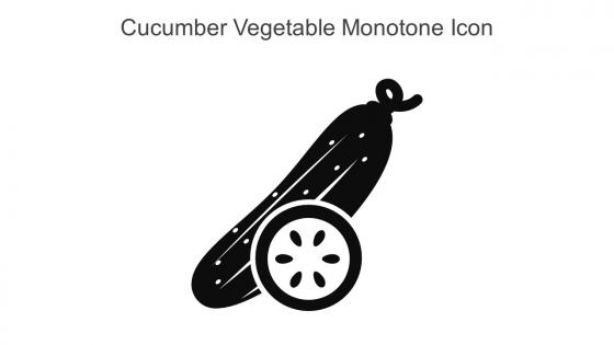 Cucumber Vegetable Monotone Icon In Powerpoint Pptx Png And Editable Eps Format