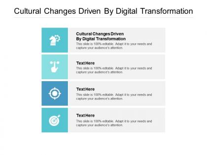 Cultural changes driven by digital transformation ppt powerpoint presentation gallery master slide cpb