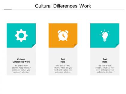 Cultural differences work ppt powerpoint presentation pictures guidelines cpb