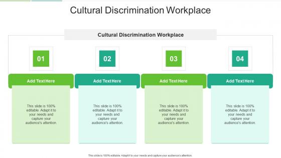 Cultural Discrimination Workplace In Powerpoint And Google Slides Cpb