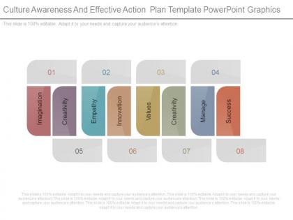 Culture awareness and effective action plan template powerpoint graphics