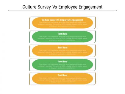 Culture survey vs employee engagement ppt powerpoint presentation infographic template gridlines cpb