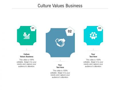 Culture values business ppt powerpoint presentation show portfolio cpb