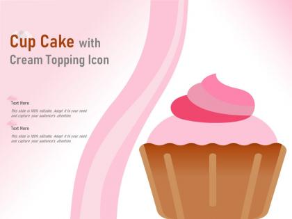 Cup cake with cream topping icon