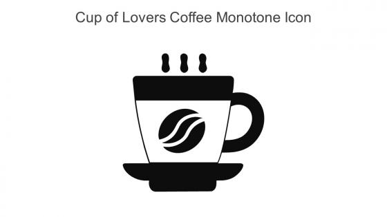 Cup Of Lovers Coffee Monotone Icon In Powerpoint Pptx Png And Editable Eps Format