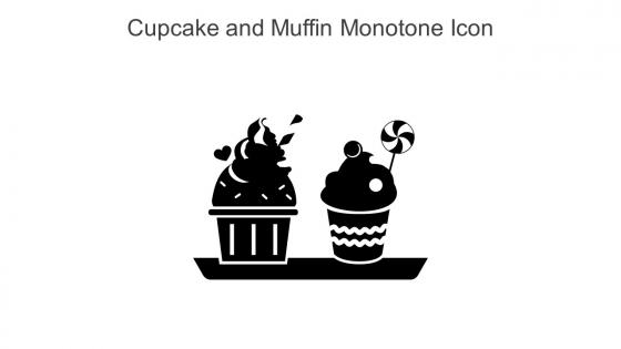 Cupcake And Muffin Monotone Icon In Powerpoint Pptx Png And Editable Eps Format