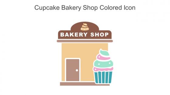 Cupcake Bakery Shop Colored Icon In Powerpoint Pptx Png And Editable Eps Format