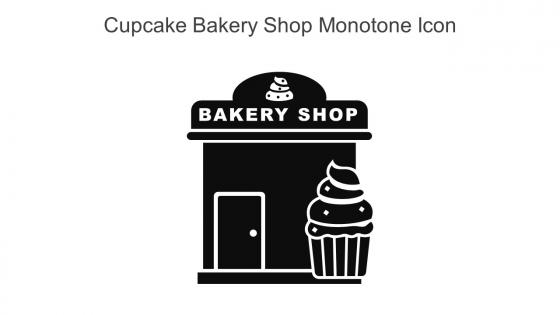 Cupcake Bakery Shop Monotone Icon In Powerpoint Pptx Png And Editable Eps Format