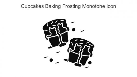 Cupcakes Baking Frosting Monotone Icon In Powerpoint Pptx Png And Editable Eps Format