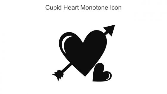 Cupid Heart Monotone Icon In Powerpoint Pptx Png And Editable Eps Format