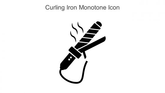 Curling Iron Monotone Icon In Powerpoint Pptx Png And Editable Eps Format
