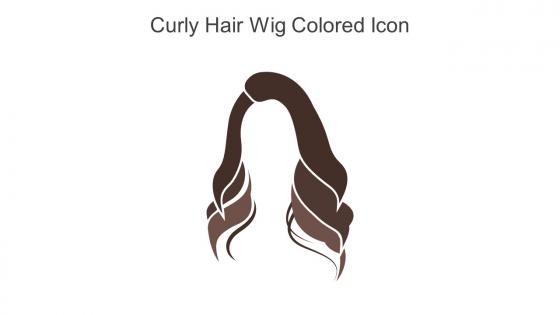 Curly Hair Wig Colored Icon In Powerpoint Pptx Png And Editable Eps Format