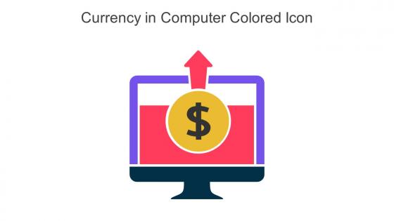 Currency In Computer Colored Icon In Powerpoint Pptx Png And Editable Eps Format