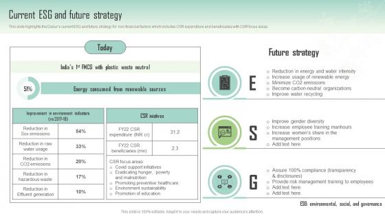 Current ESG And Future Strategy Ayurvedic Products Company Profile Cp Ss V