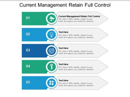 Current management retain full control ppt powerpoint presentation visual aids background images cpb