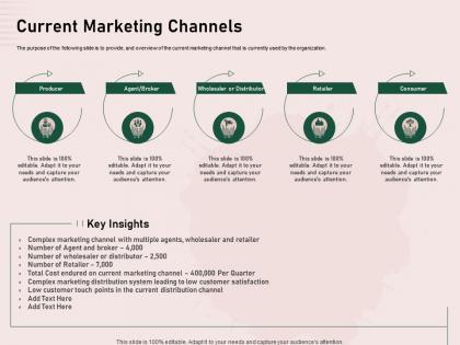 Current marketing channels wholesaler or distributor ppt powerpoint guide