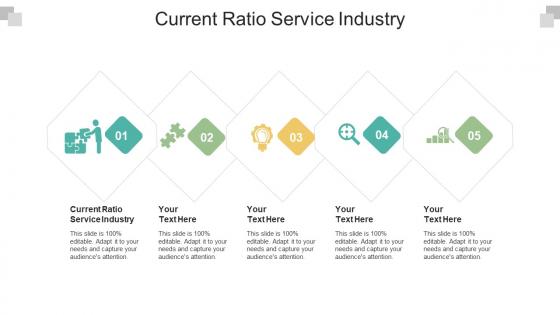 Current ratio service industry ppt powerpoint presentation deck cpb