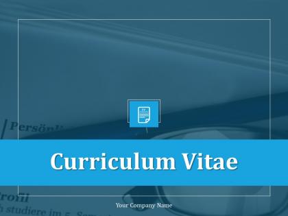 Curriculum Vitae Powerpoint Presentation Slides