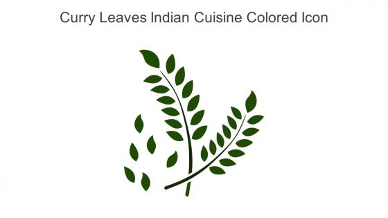 Curry Leaves Indian Cuisine Colored Icon In Powerpoint Pptx Png And Editable Eps Format