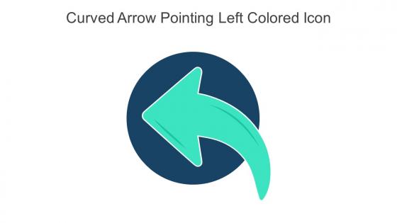 Curved Arrow Pointing Left Colored Icon In Powerpoint Pptx Png And Editable Eps Format
