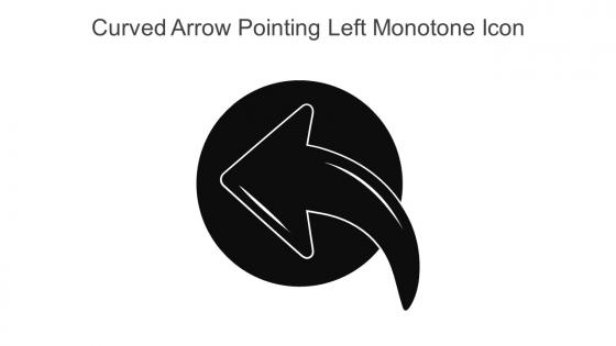 Curved Arrow Pointing Left Monotone Icon In Powerpoint Pptx Png And Editable Eps Format