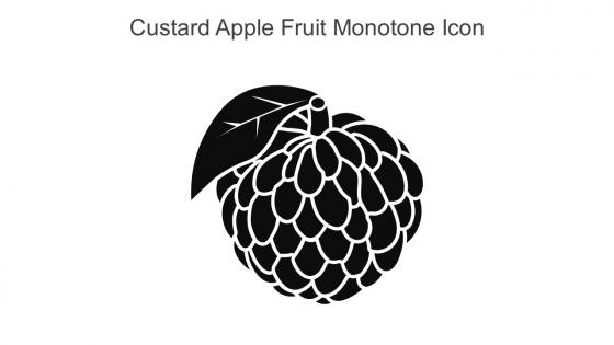 Custard Apple Fruit Monotone Icon In Powerpoint Pptx Png And Editable Eps Format