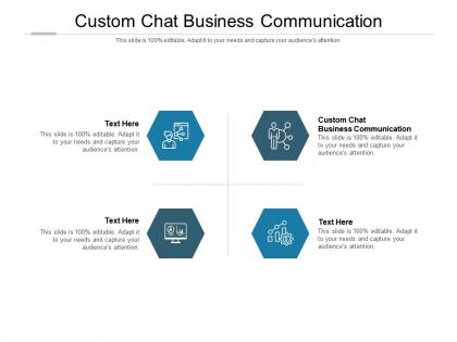 Custom chat business communication ppt powerpoint presentation infographics influencers cpb
